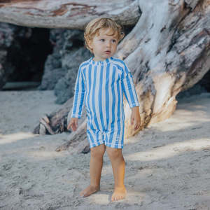 Swim Time: BABY RASH SUIT - Deep Sea Stripe - Crywolf