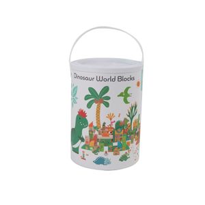 Puzzles: Dinosaur World Blocks 100pc Barrel- Classic World