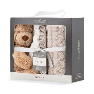 Babyshower Gifts: Little Linen Boxed Gift Set - Willow Bear
