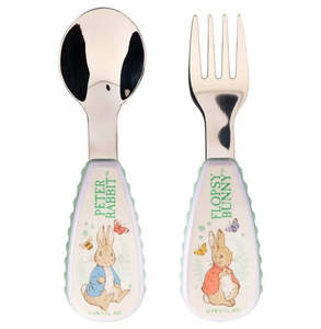Peter & Flopsy 2 Piece Cutlery Box Set