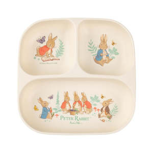 Peter Rabbit - Square 3 Section Divided Plate