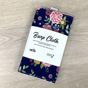 BURP CLOTH - Navy Floral