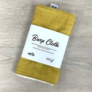 Burp Cloth - Crosshatch Yellow