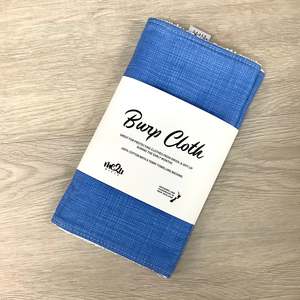 Burp Cloth: Burp Cloth - Crosshatch Blue
