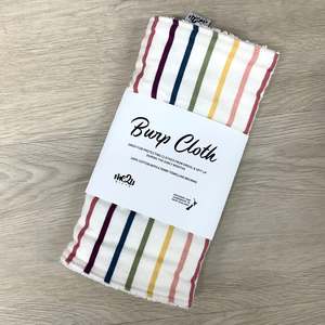 Burp Cloth - Plush Rainbow Stripe