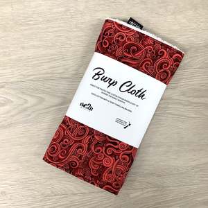 Burp Cloth: Burp Cloth - Māori Theme - Whero