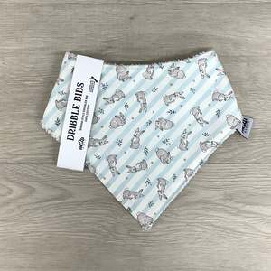 Bandana Bib | 3mo+ | Bunny Blue Stripe