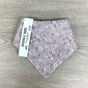 Bandana Bib | 3mo+ | Floral Lilac