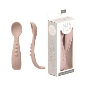 Comfy Grip spoons 2pk - Dusty Pink - All4Ella