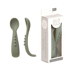 Comfy Grip Spoons 2pk - Olive - All4Ella