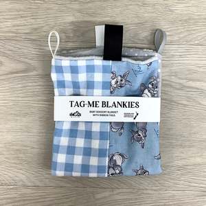 Tag Me Blankie | 4 Patch | Thumper - blue