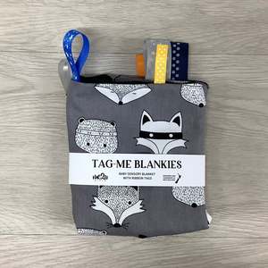 Tag-Me Blankie | b&w animal characters - high contrast