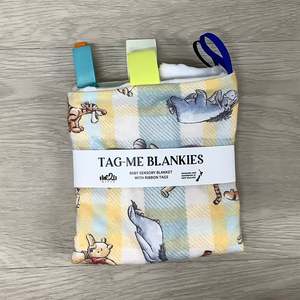 Tag Me Sensory Blankets: Tag-Me Blankie | Winnie the Pooh - patchwork