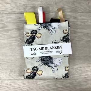 Tag Me Sensory Blankets: Tag-Me Blankie | Hairy Maclary - Cream