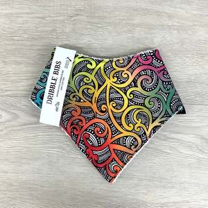 Dribble Bibs: Bandana Bib | 3mo + | Māori Theme - Uenuku