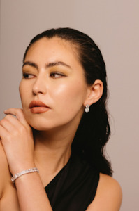 Earrings: Heather Double Drop Diamonds