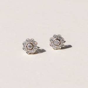 Earrings: Flora Diamond Stud Earrings