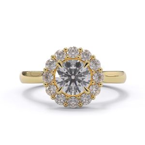 Round Halo Diamond Engagement Ring