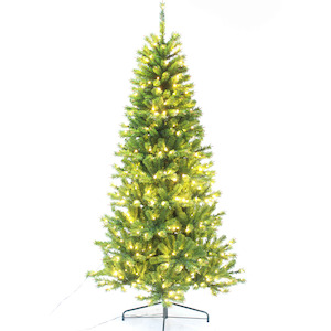 Seasonal & Holiday Decorations: Rocky Mountain Slim Spruce with Lights 7.5ft