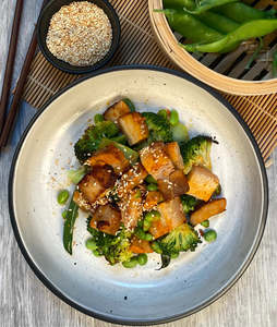 Gochujang Pork Belly & Sesame Greens