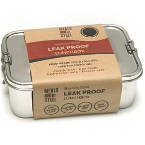 Plastic Free And Sustainable Gifts: Bento Large Leakproof Rectangular Lunchbox | Stainless Steel | 1500ml