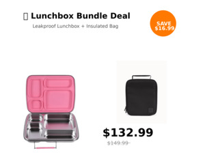 Ultimate School Lunch Combo | Insulated Lunch Bag + Leakproof Lunchbox NZ