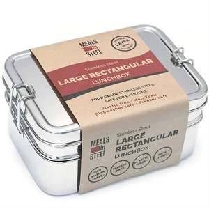 Large Double Layer Bento Lunchbox (3-in-1) | Stainless Steel | 1800ml