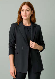 Biz Collection 1: Womens Renew Double Breasted Longline Jacket