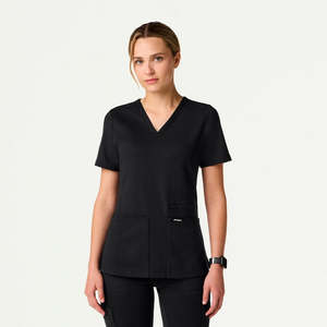 Kass Slim 4-Pocket UltraSOFT Scrub Top - W30014