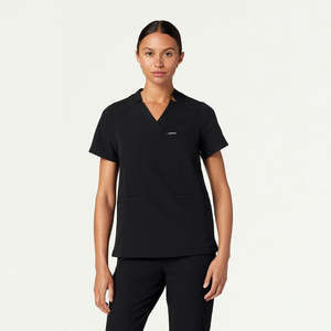 Helia Notched V-Neck Scrub Top - W10002