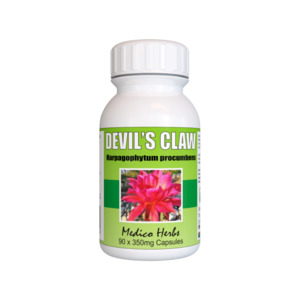Pain Control: Devil’s Claw Capsules 100% Natural anti-inflammatory support for rheumatic and joint conditions = 2 x 90x350mg