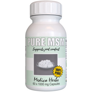 Pain Control: MSM Natural Sulphur Supplement - Suitable for pets too (60 x 1000mg Capsules)