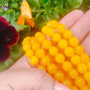 Dyed Agate: 10mm faceted rounds - Yellow