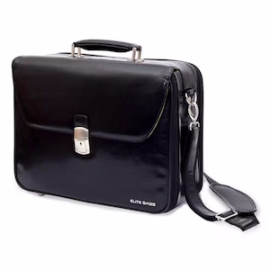 Physicians Bags: Black Leather Doctors Bag