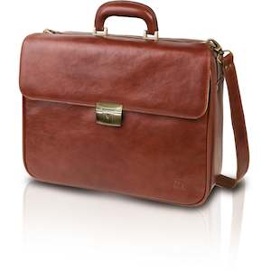 Physicians Bags: Elite Doctors Bag - Brown Leather