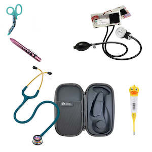 Nursing Starter Kits: Advanced Nurses Kit Paediatric - Littmann Paediatric Rainbow Finish 2153, Sphyg, Thermometer, Scissors and More!