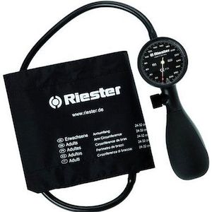 Aneroid Sphygmomanometers: R1-Shock-Proof Sphygmo Black With Velcro Adult BP Cuff And Soft Carry Case