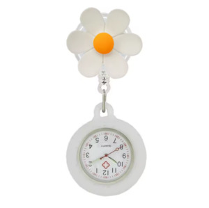 Flower Fob Watch White