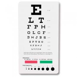 Other Accessories: Snellen Pocket Eye Chart Size: 18cm x 10cm