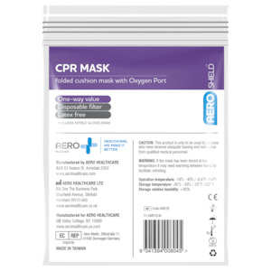 Resuscitation Airways: AEROSHIELD CPR Mask in Clear Bag