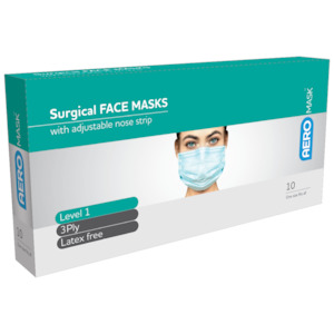 Masks Protectors: AEROMASK Level 2 Surgical Mask Box/10