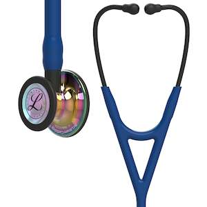 Littmann Cardiology IV Diagnostic Stethoscope: High Polish Rainbow & Navy Blue -&hellip;