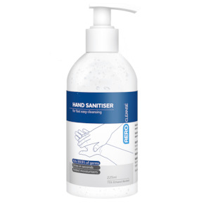 AEROCLEANSE 75% Alcohol Hand Sanitiser Pump Bottle - 225mL (DG)