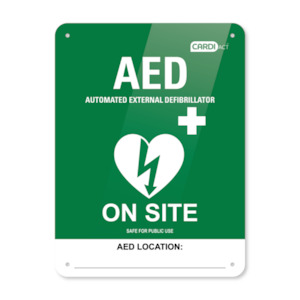 Aed: Cardiact Poly AED On Site Sign 22.5 x 30cm