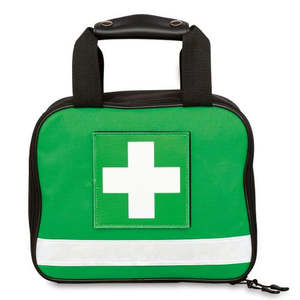 First Aid Bags: Technician Green Bag with Refill for Small Workplace First Aid Kit