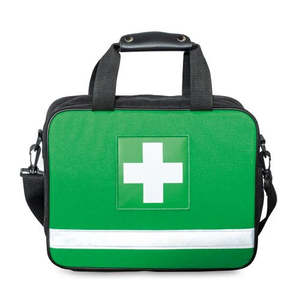 First Aid Bags: Technician Pro Green Shoulder Bag with Refill for Large Workplace First Aid Kit