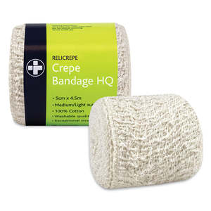 First Aid: Relicrepe Crepe Bandage HQ - 5.0cm x 4m
