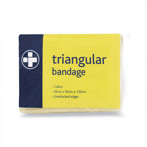 First Aid: Calico Triangular Bandage - 93 x 135cm x Hemmed
