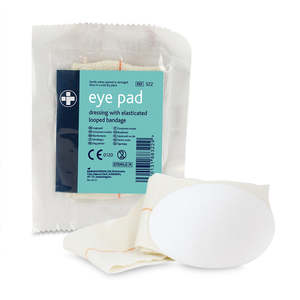 Eye Pad Dressing with Elasticated Loop Bandage