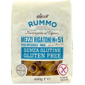 Pasta: Gluten Free Mezzi Rigatoni 'Rummo' 400g